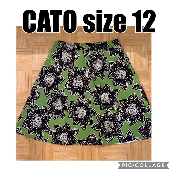 CATO green skirt size 12 - Picture 1 of 6